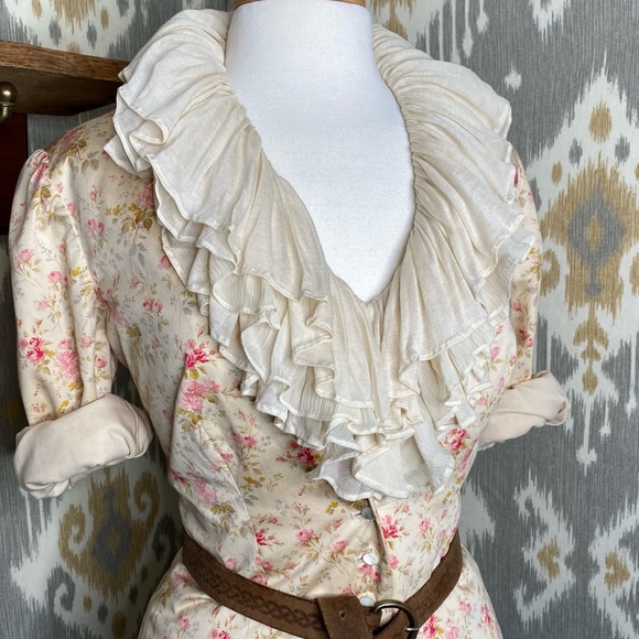 Polo Ralph Lauren Tops - Ralph Lauren Ivory Silk & Modal Ruffle Tank Top